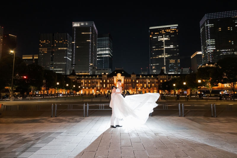 夜景とドレスの魔法