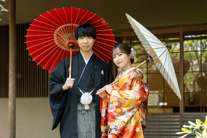 和傘を手にした華やぎ