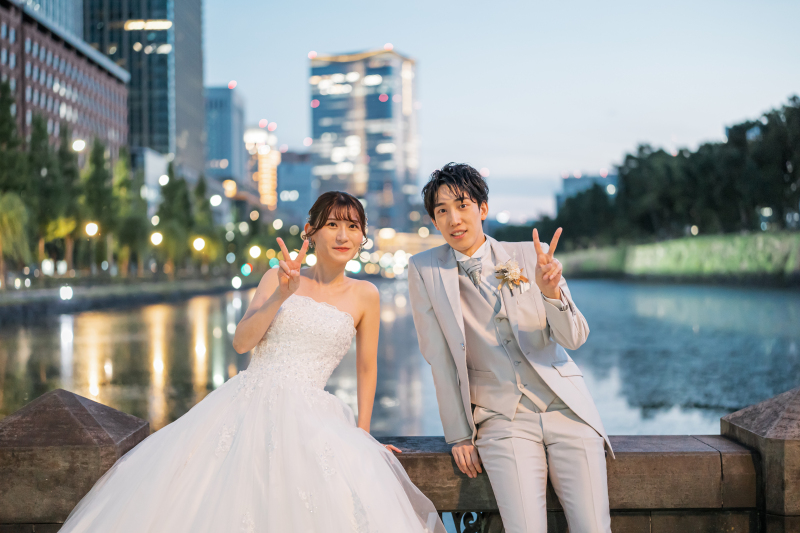 笑顔ダブルピース!