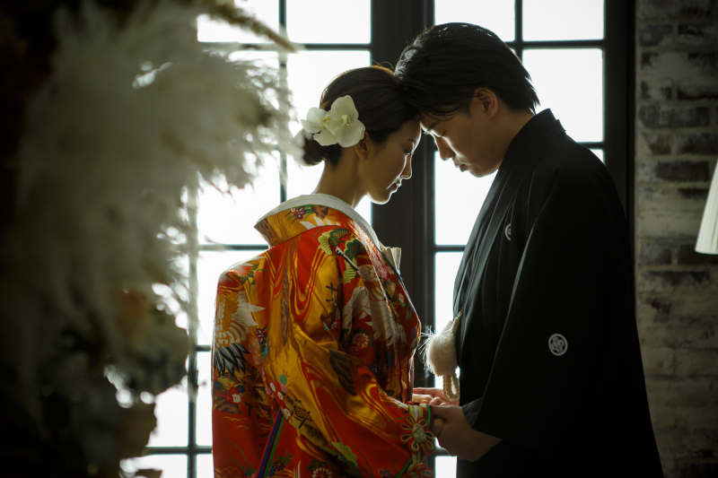 おでこをくっつけて