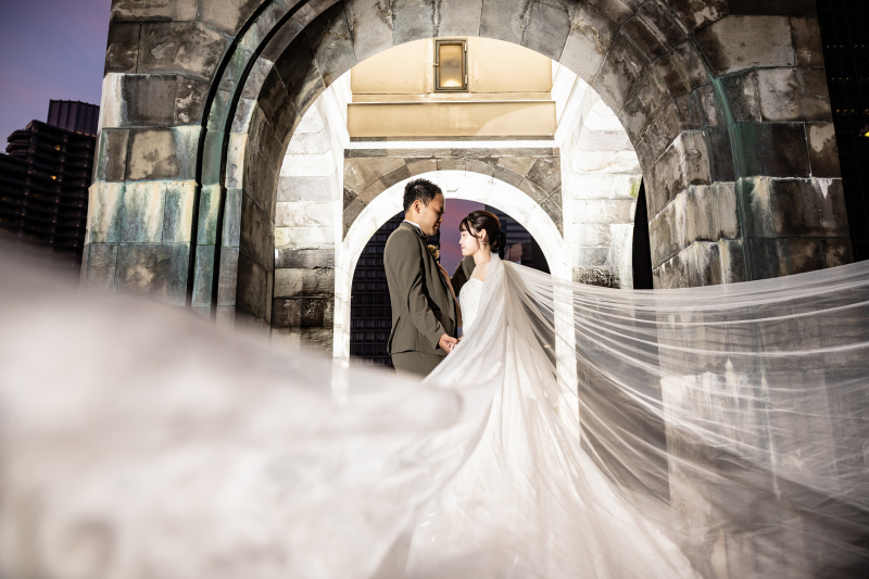 ベールが舞う瞬間