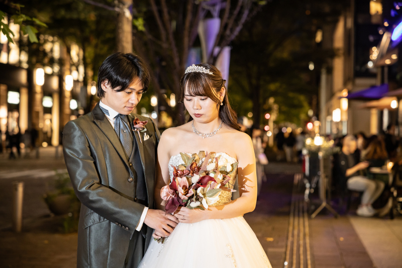 ブーケを見つめて