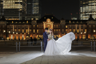スタジオと東京駅前ロケーション撮影