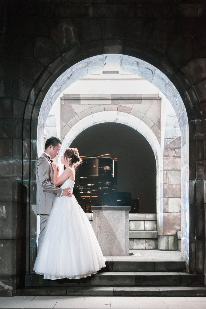 旬な撮影スポット「和田倉門」にて。