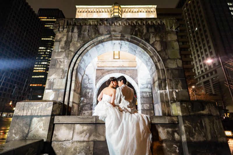 おでこをくっつけて