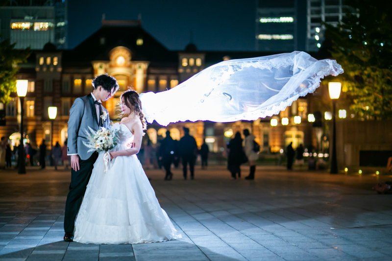 美しいベールのショット!