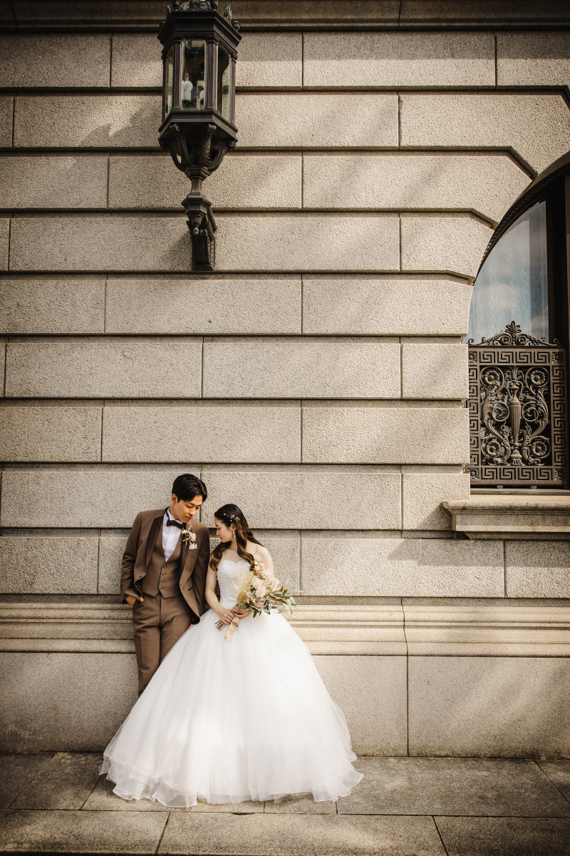 柔らかい光がお二人を演出。