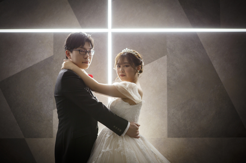 お召し変えをして洋装撮影開始~~