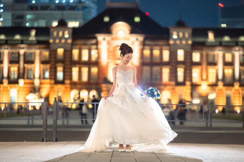 ドレスに動きを