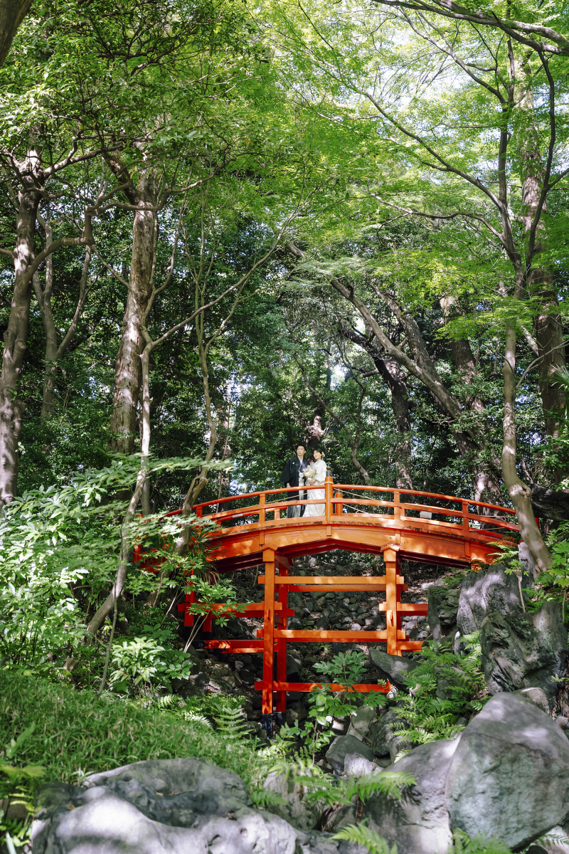 赤い橋が素敵♡