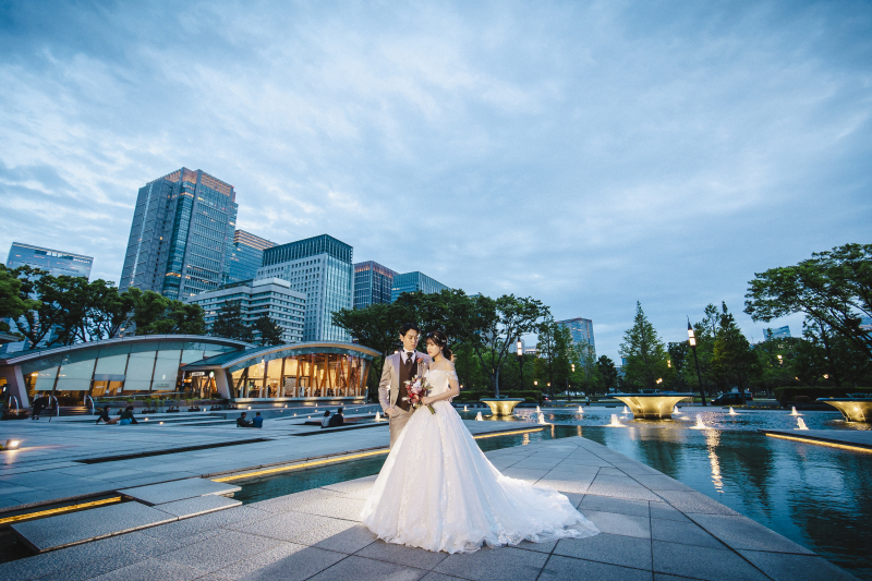 噴水を待ちながら