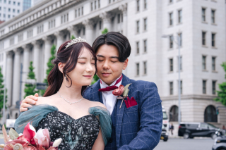 90日前予約でお得に！洋装3ロケ＆アルバム付きの東京駅前撮りプラン