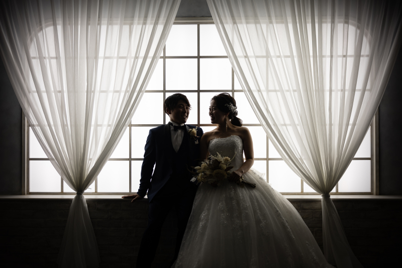 シルエットでも少し表情を