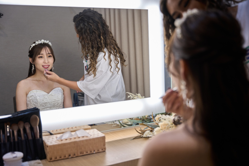 メイクアップ中