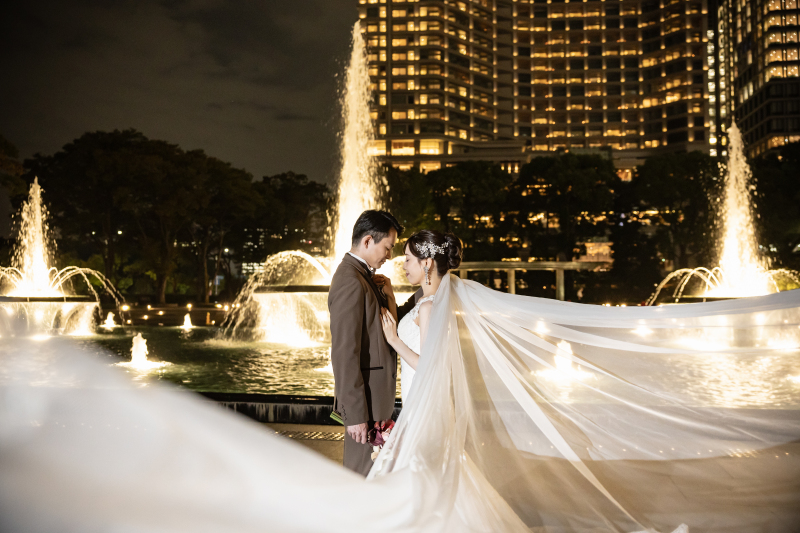 噴水の上がる瞬間に