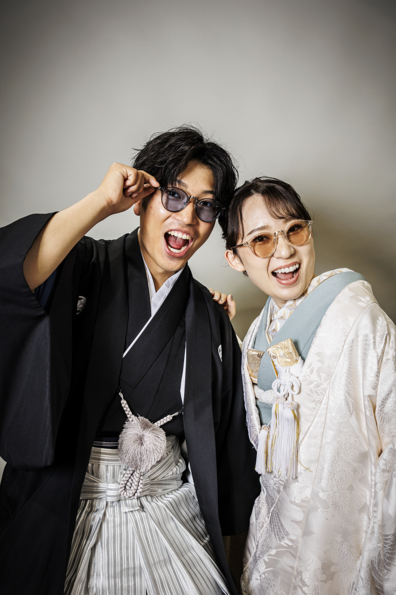 和装でサングラス?!