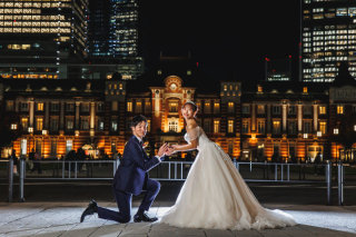 【シャンパンピンクのドレス】和装スタジオ × 洋装ロケーション撮影♡