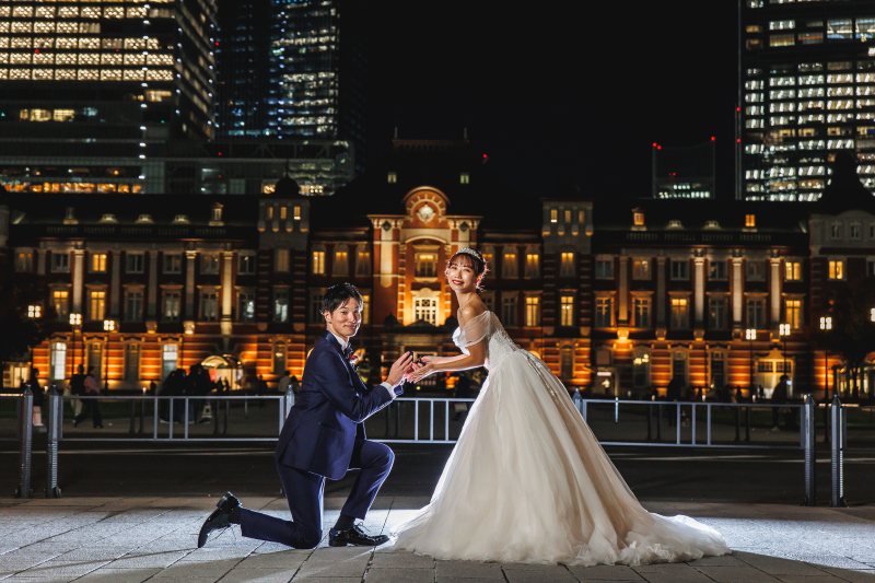 【シャンパンピンクのドレス】和装スタジオ × 洋装ロケーション撮影♡