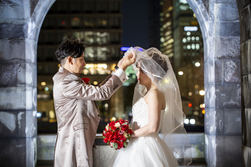 ベールを使用しての