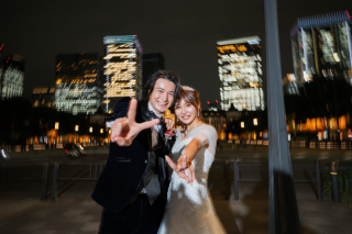 光の街・東京駅で叶える、ナイトロケーションフォト