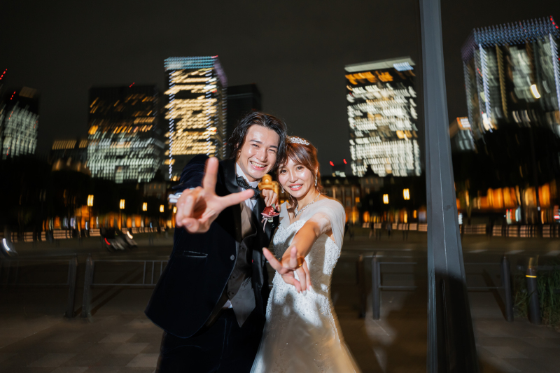 光の街・東京駅で叶える、ナイトロケーションフォト