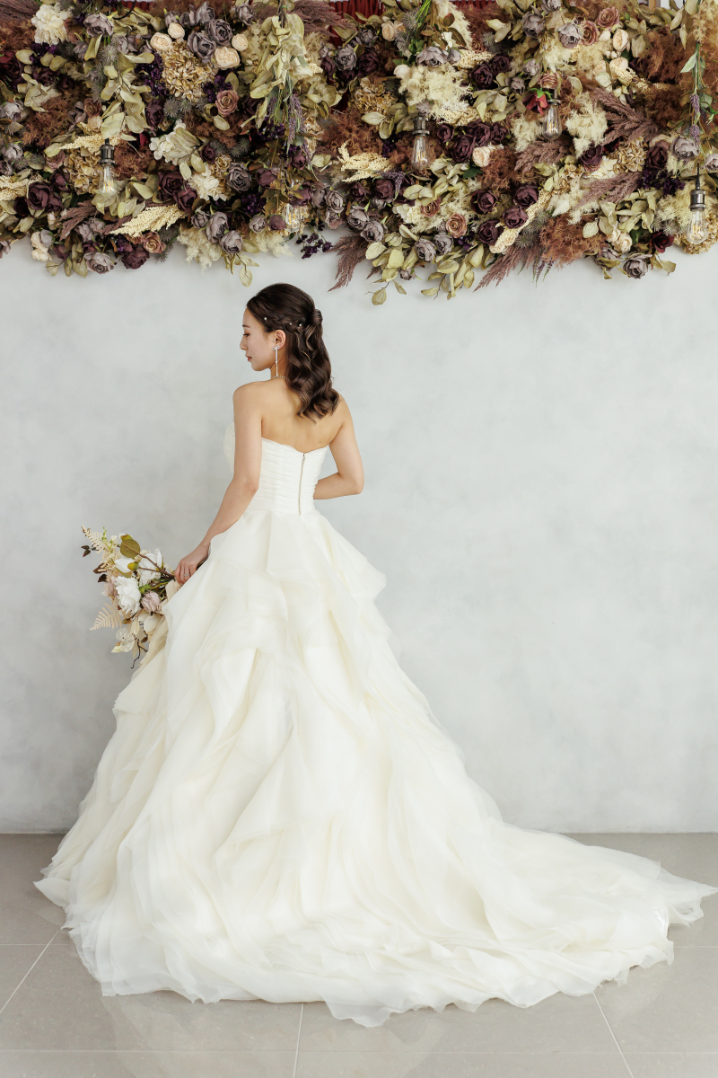 ドレス姿もしっかりと