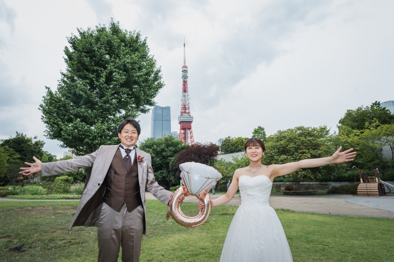 都内の自然を満喫！芝公園＆葛西海浜公園で叶える洋装ロケと和装スタジオ撮影