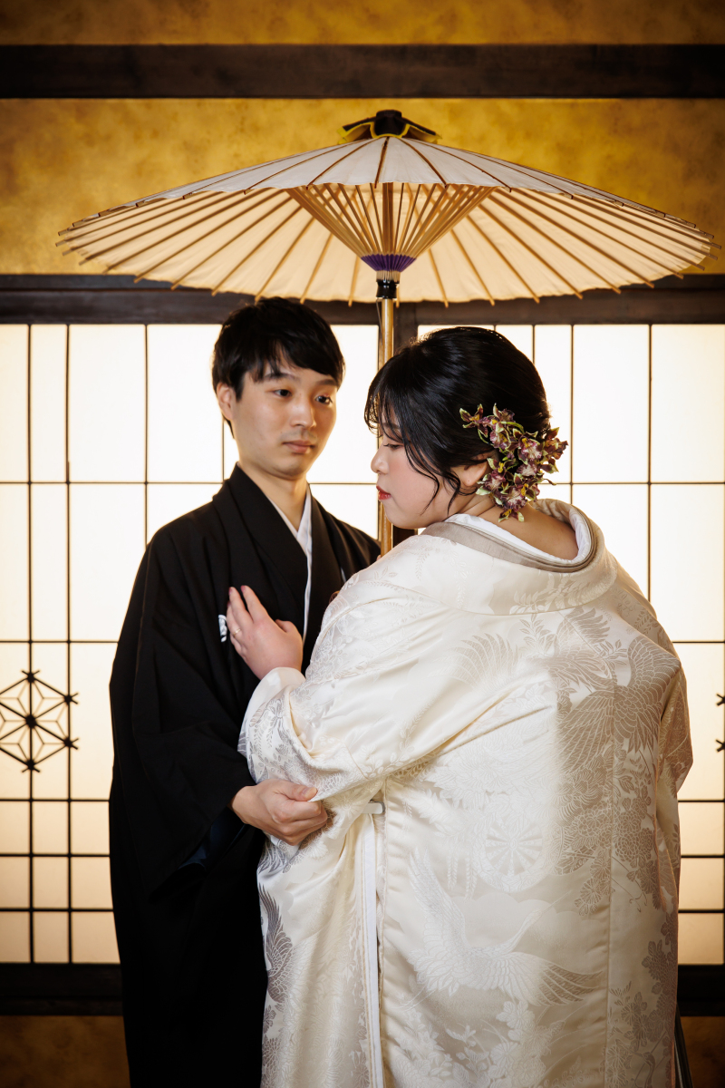 和傘で色っぽく♡