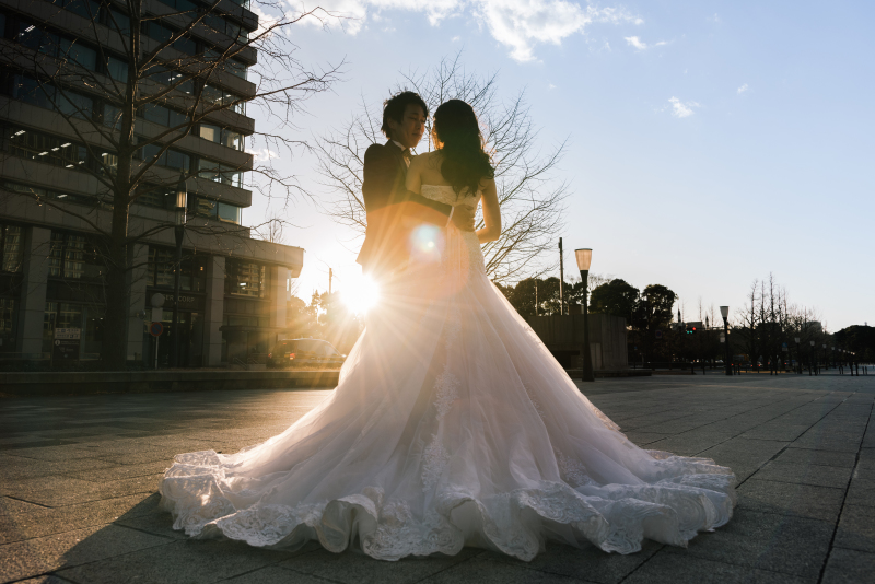 幻想的なシルエットを