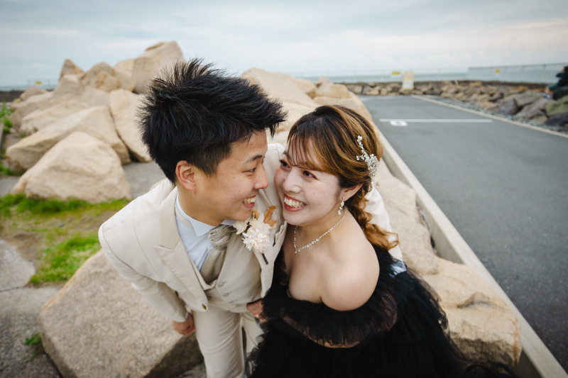 海沿いの幸せショット