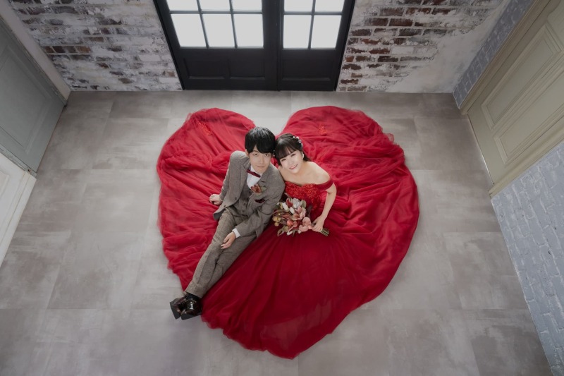 ドレスでハートを