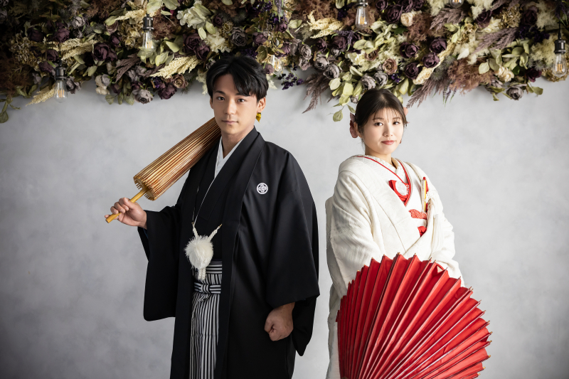 無料で和傘もお使いいただけます。