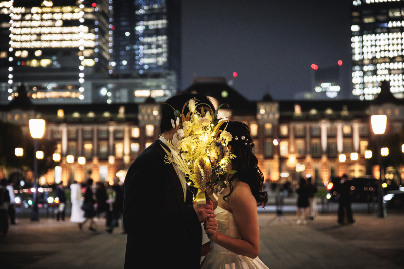 LEDブーケを用いて