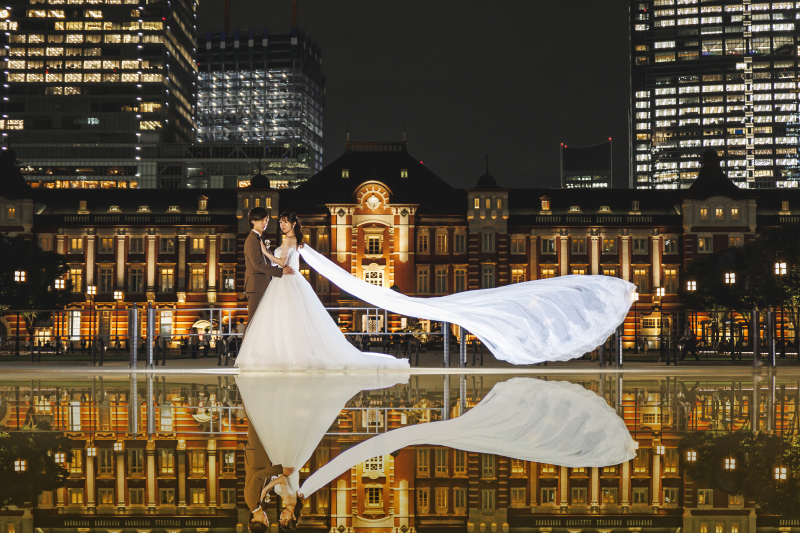 ロングベールとリフレクション加工