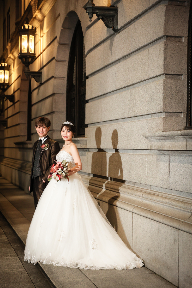 二人の影が可愛い♪