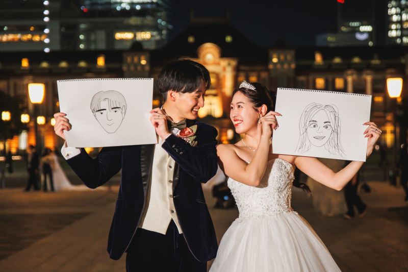 描いたのは似顔絵、見つめるのは本当のあなた♡