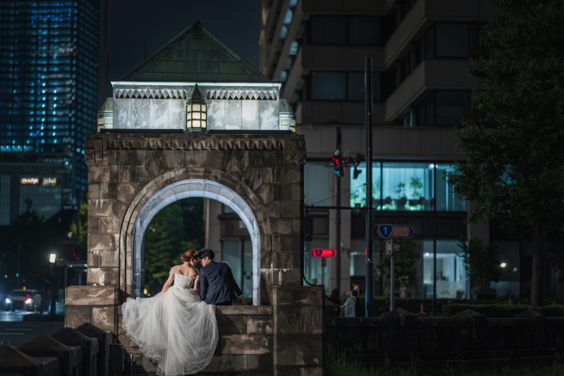 夜景とともに残す瞬間