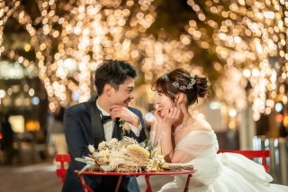 【イルミネーションが彩る】洋装 夜ロケーション撮影♡