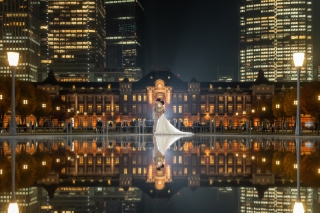 三田交差点も加えた夜3ロケ&times;リフレクションの特別前撮り