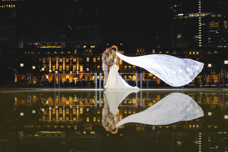 ベールでリフレクションカット