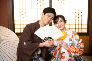 和装扇子撮影