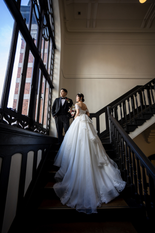 PHOTO WEDDING STYLE_横浜の海景ロケ（大さん橋近辺で海と街の情景を映す撮影）