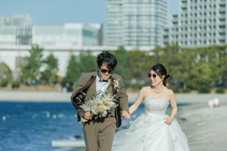 PHOTO WEDDING STYLE_海ロケプラン（お台場・葛西・城ヶ島の海と空を背景に撮影）