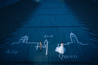 PHOTO WEDDING STYLE_横浜の海景ロケ（大さん橋近辺で海と街の情景を映す撮影）