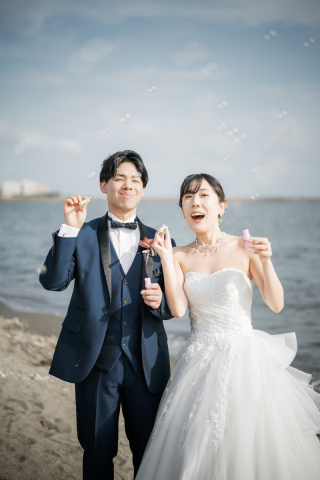 PHOTO WEDDING STYLE_海ロケプラン（お台場・葛西・城ヶ島の海と空を背景に撮影）