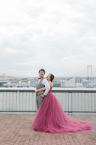 PHOTO WEDDING STYLE_海ロケプラン（お台場・葛西・若洲で海と空を背景に撮影）