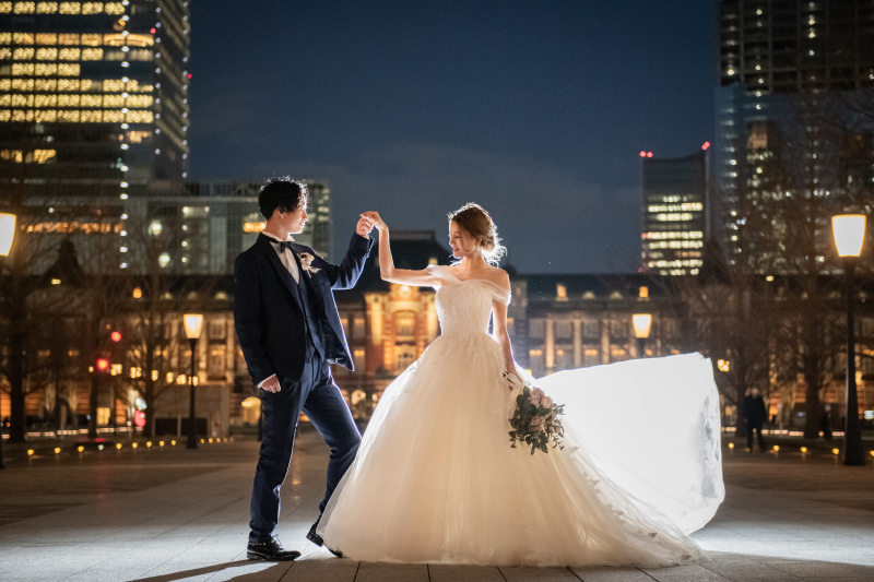 【返金保証付】4月末まで!スタジオ撮影+アルバムorリフレクション写真【洋装・夜・東京駅1ロケ】◎144800円→89800円