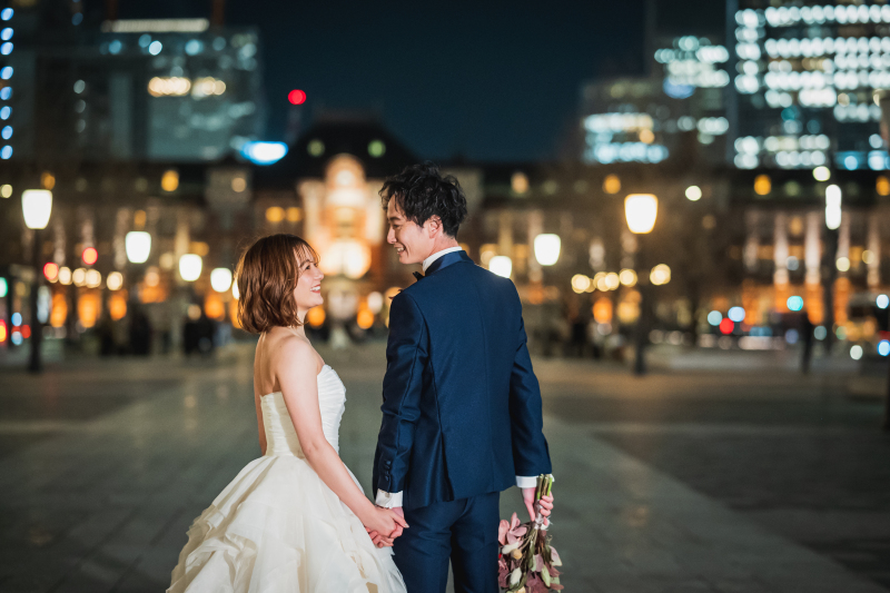 4月末まで!ムービー撮影+スタジオ撮影付(アルバムプレゼント☆)【洋装・夜・東京駅周辺3ロケーション】◎189800円