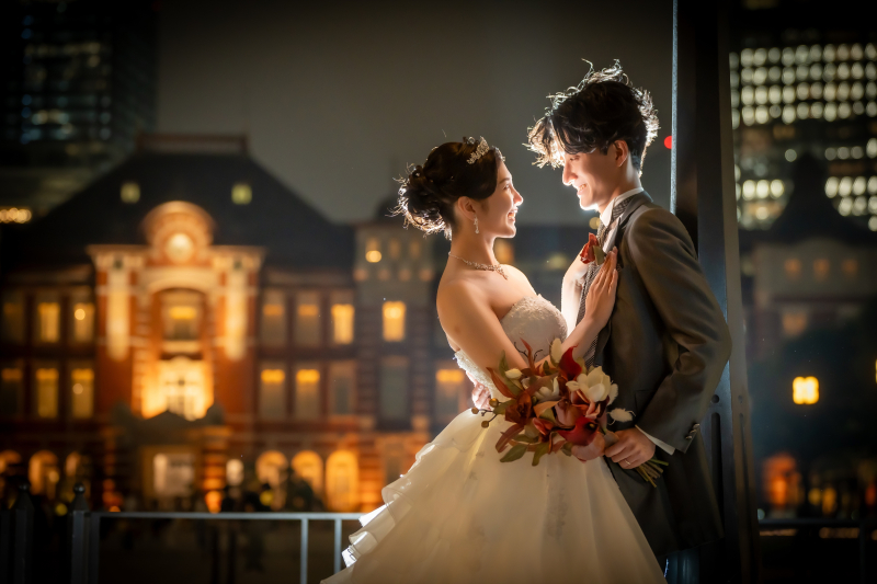 【返金保証付】2・3月撮影限定！ドレス2着目無料☆【東京駅周辺（3ロケ）&スタジオ】リフレクション付◎特別価格109800円