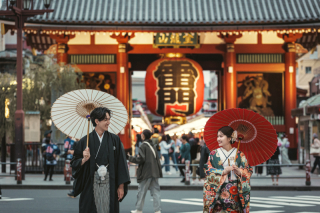 8月末限定！美肌レンタル・アルバム付【和装or洋装・夕方〜夜・浅草ロケ（スタジオ撮影付）】◎164800円→104800円